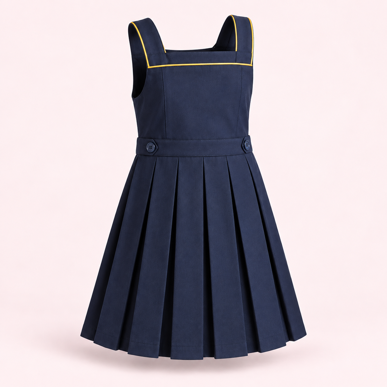 Girls Navy School Pinafore